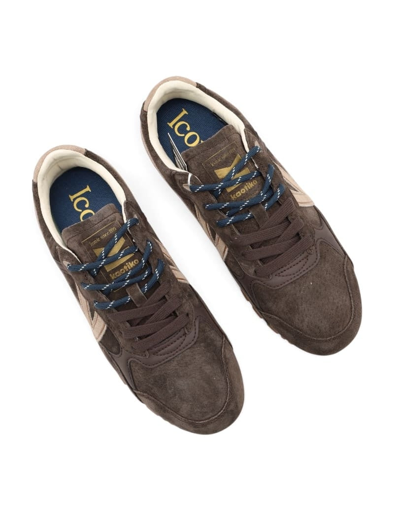 Leather sneakers with logo