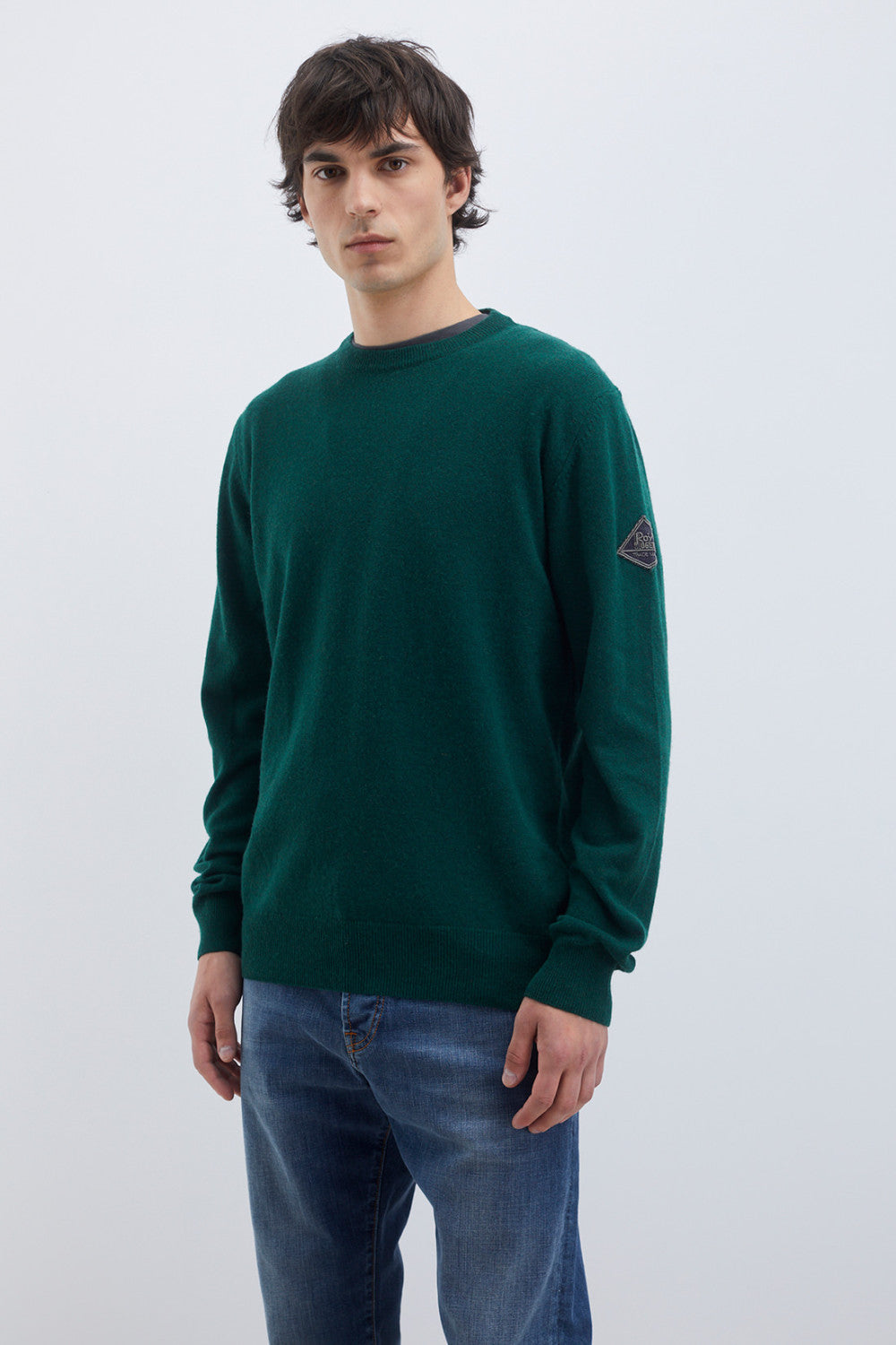 MAGLIONE GIROCOLLO IN LANA E CASHMERE green