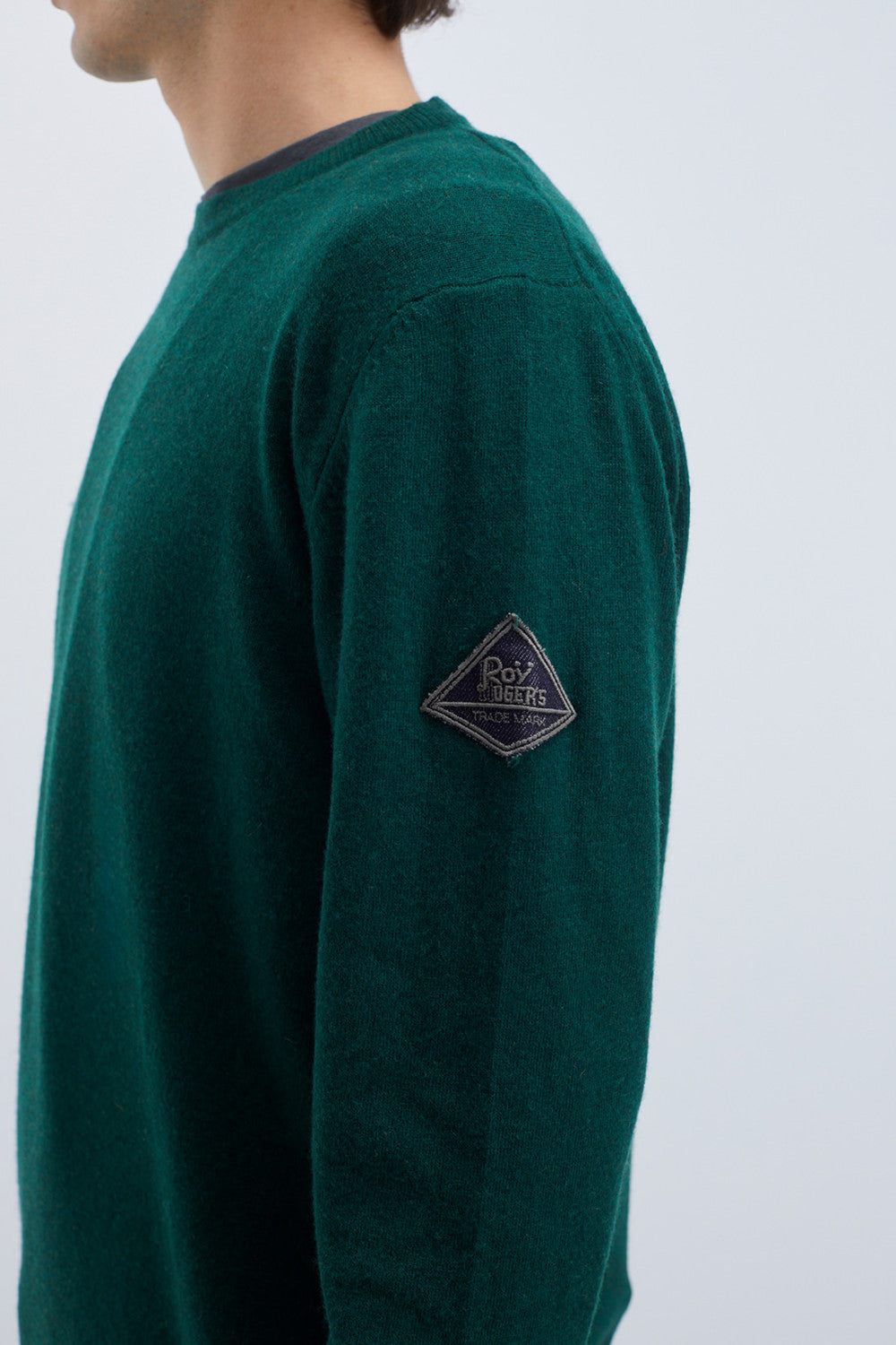 MAGLIONE GIROCOLLO IN LANA E CASHMERE green