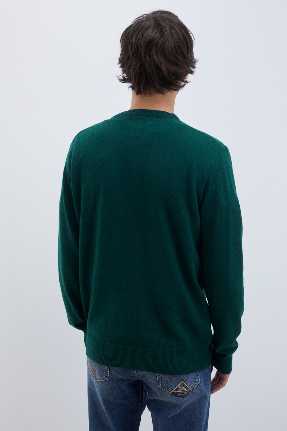MAGLIONE GIROCOLLO IN LANA E CASHMERE FINEZZA 12 green