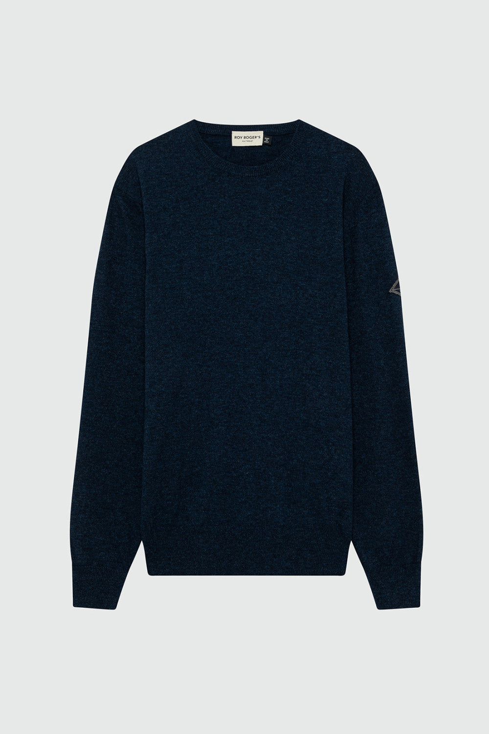 MAGLIONE GIROCOLLO IN LANA E CASHMERE blu