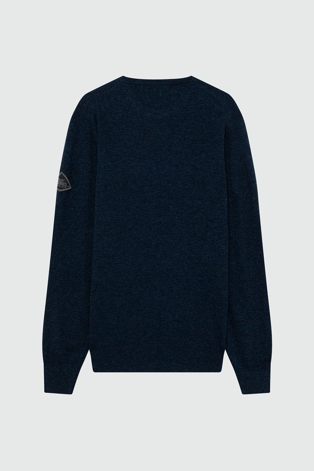 MAGLIONE GIROCOLLO IN LANA E CASHMERE blu