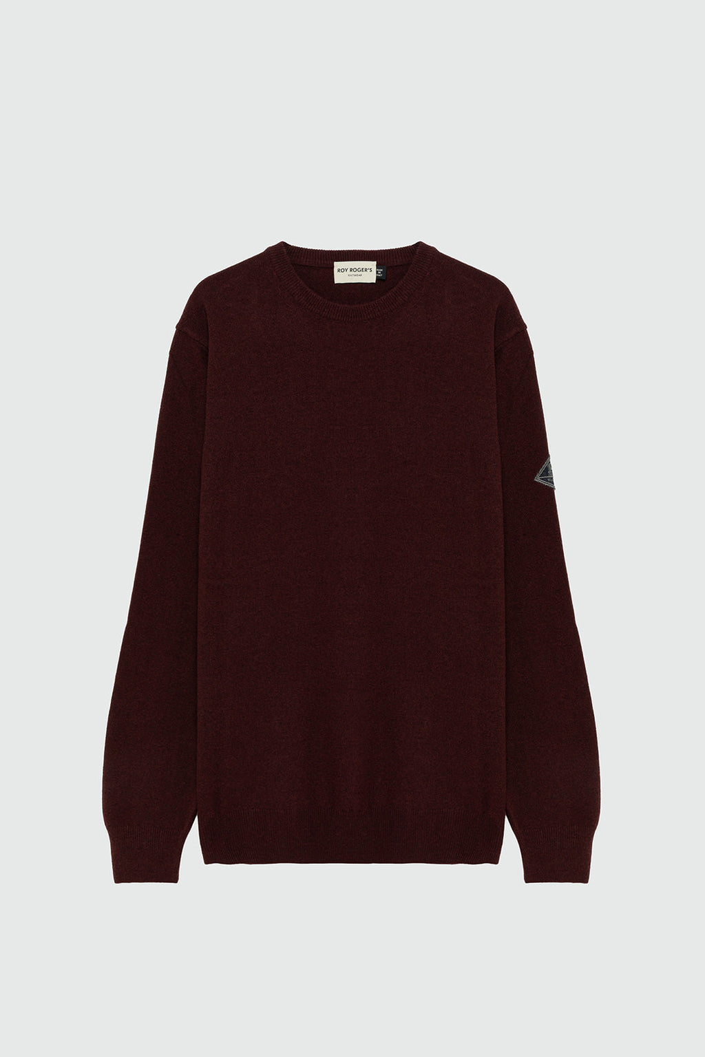 MAGLIONE GIROCOLLO IN LANA E CASHMERE bordeaux