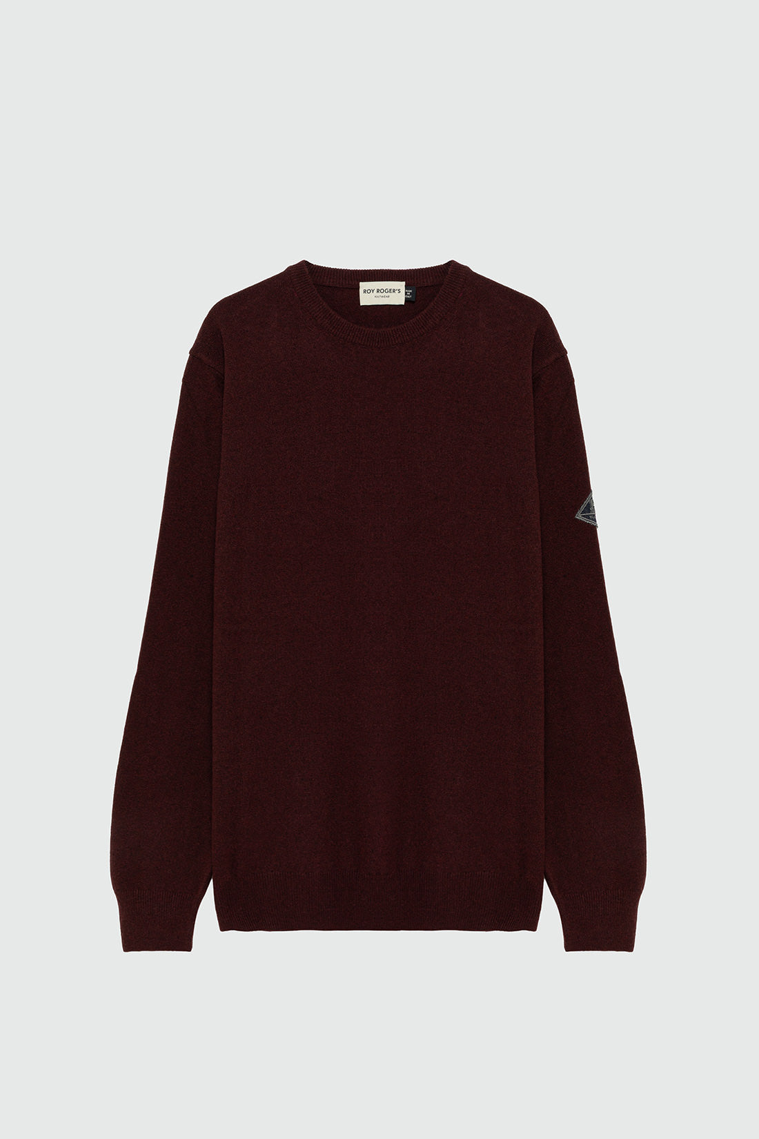 MAGLIONE GIROCOLLO IN LANA E CASHMERE bordeaux