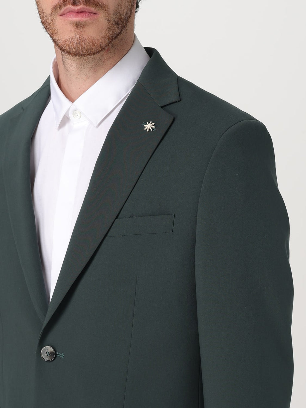 Abito monopetto  misto viscosa stretch verde