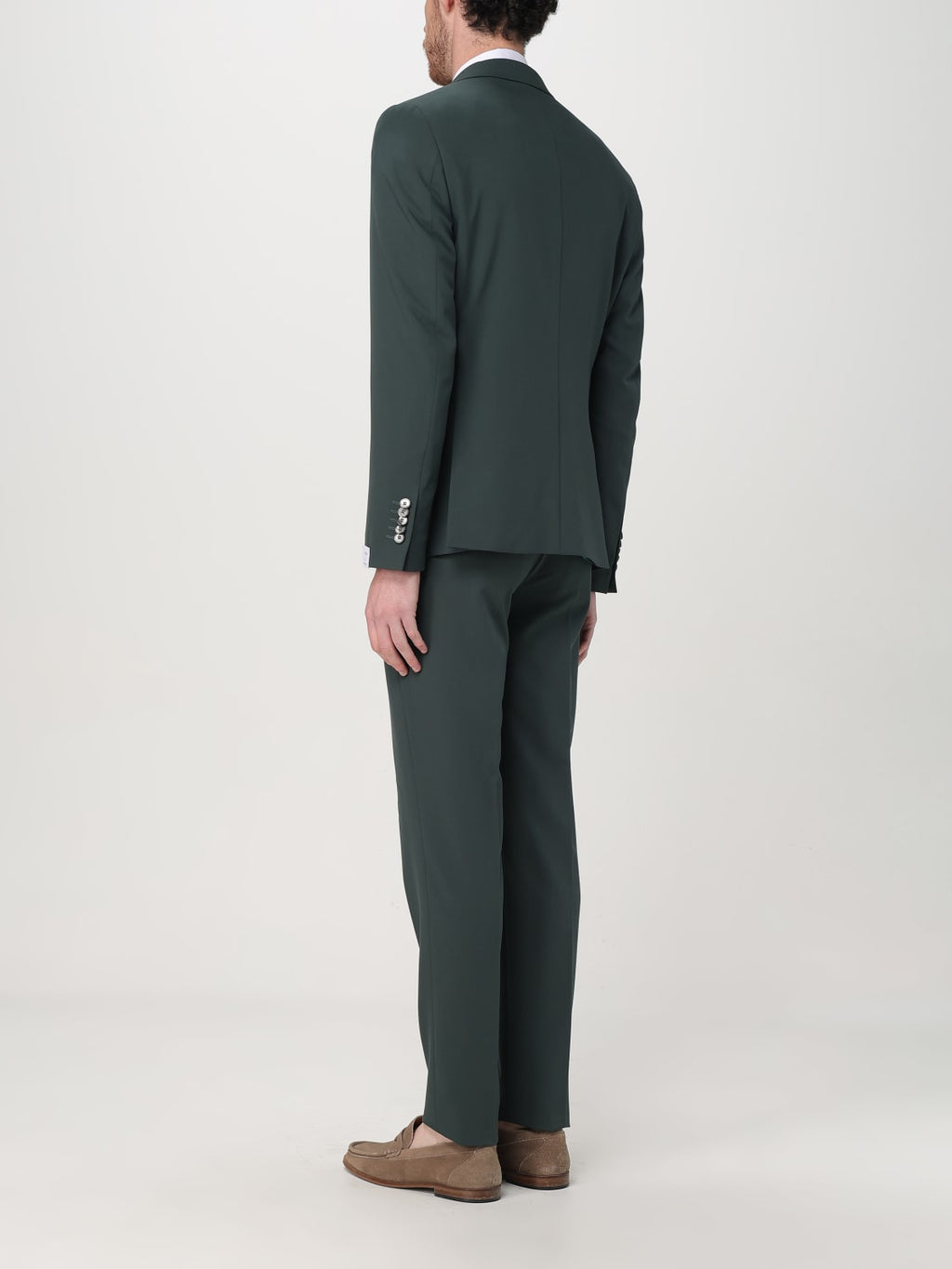 Abito monopetto  misto viscosa stretch verde