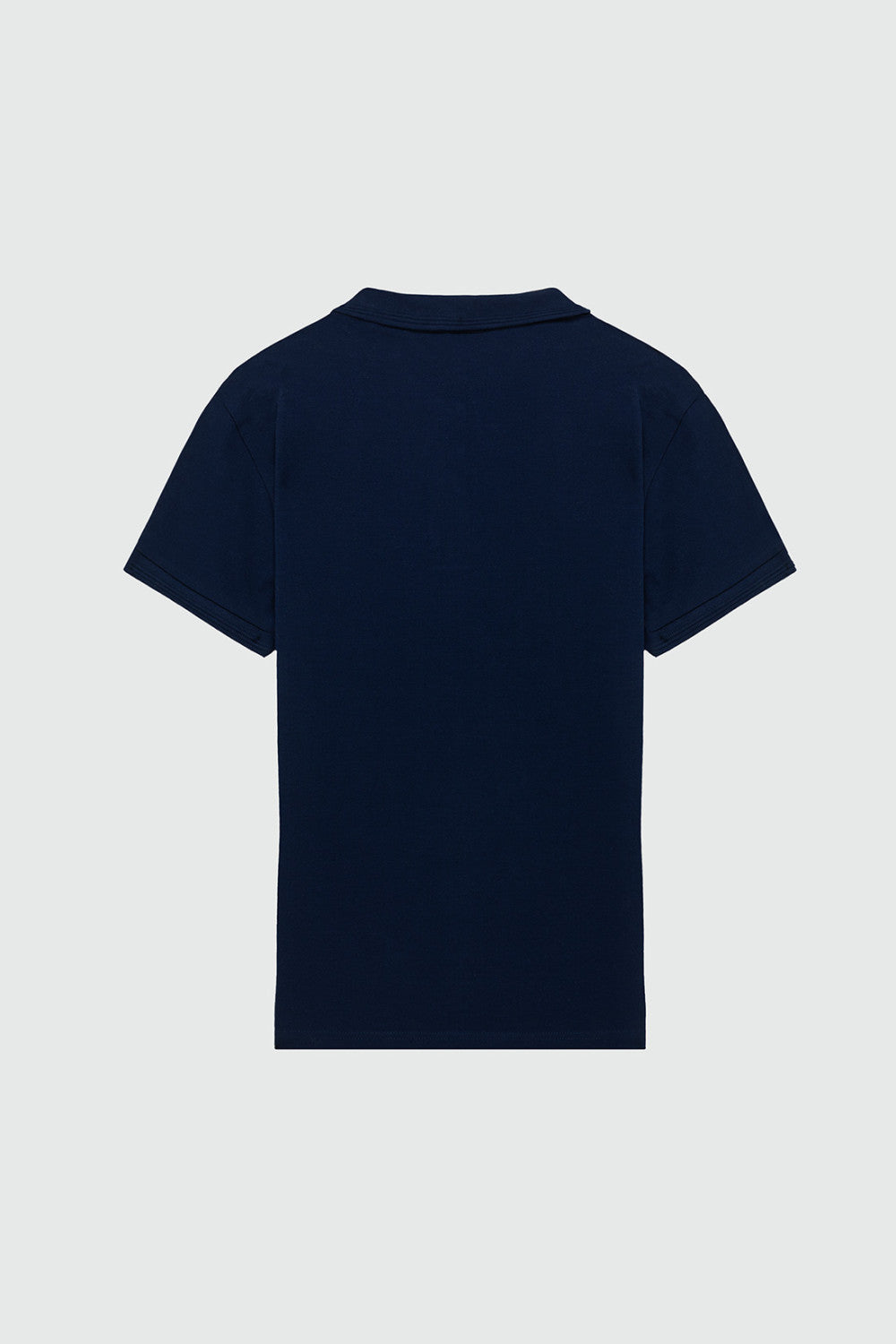 Polo in piquet con logo blu