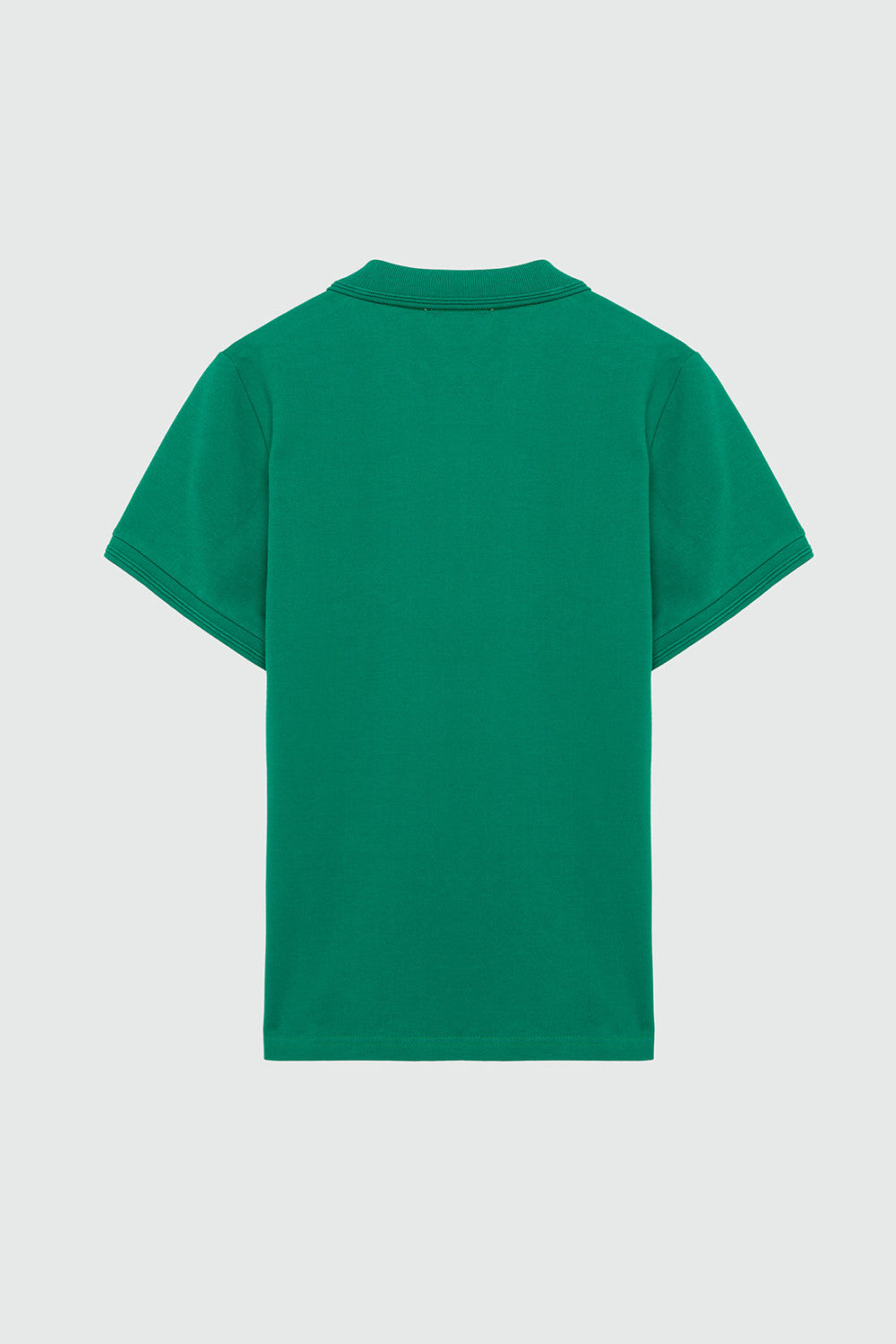 Polo in piquet con logo verde