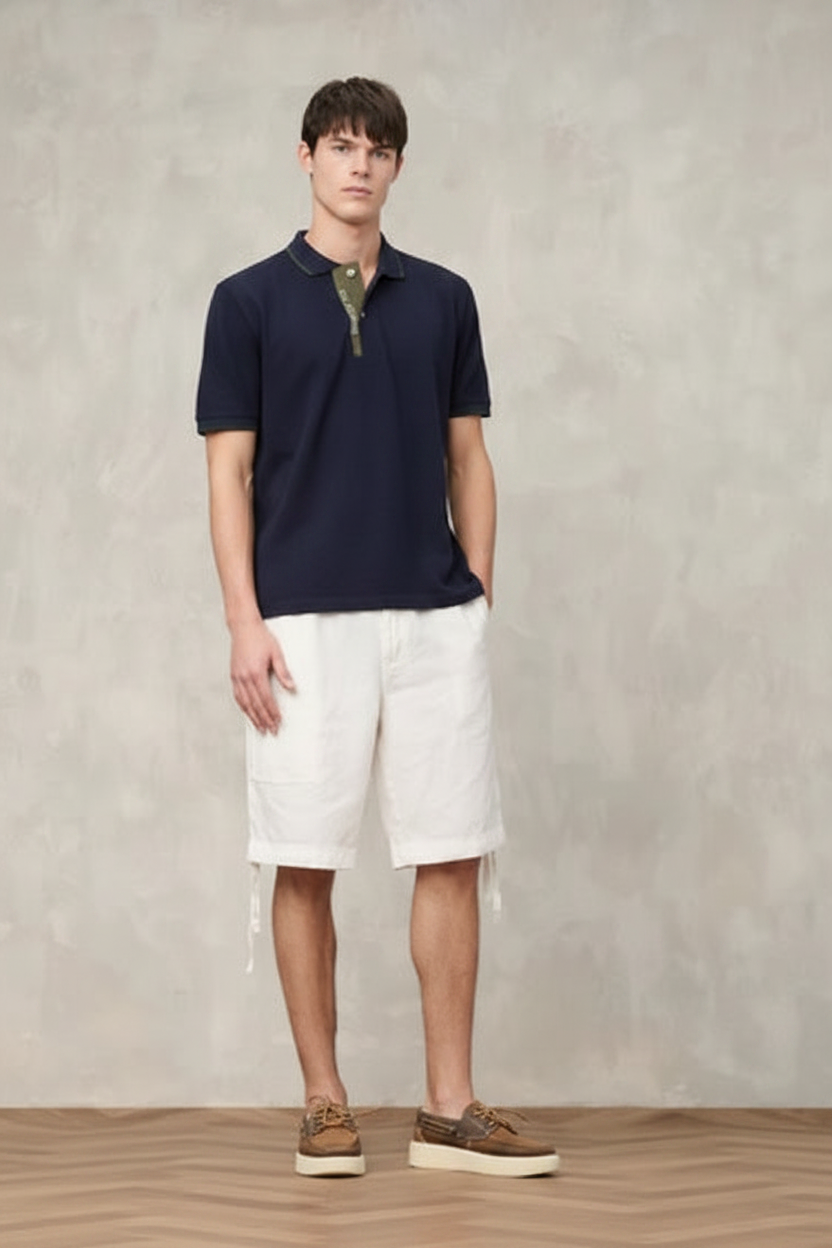 POLO DOPPIA RIGA LOGATA PARKSON blu
