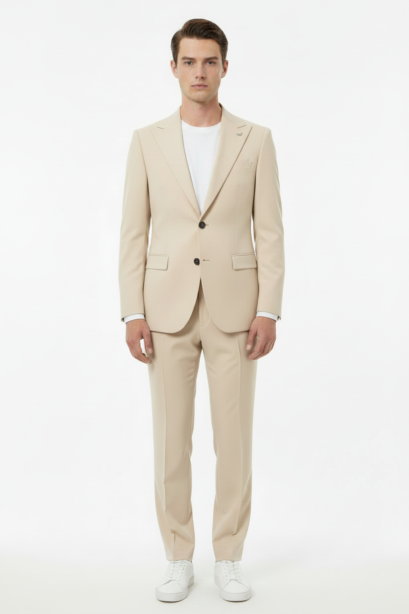 Abito slim misto viscosa stretch