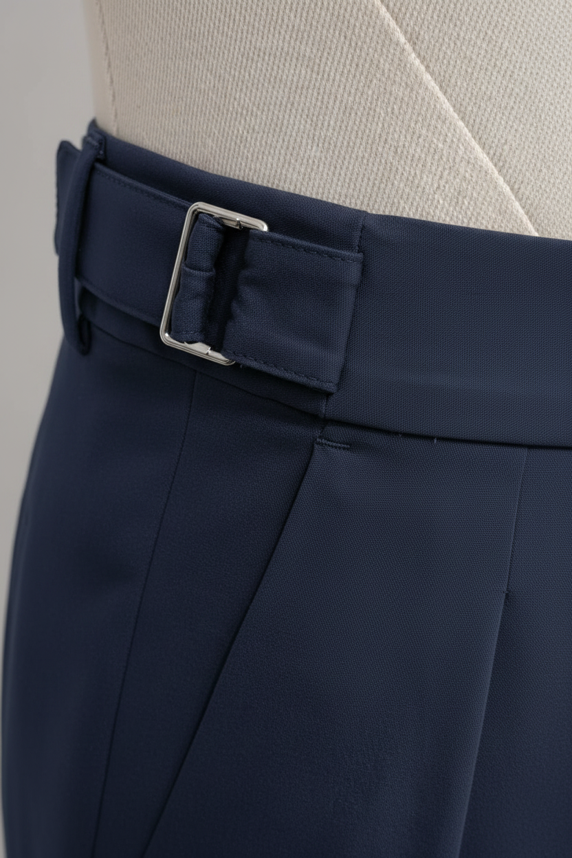 Abito con gilet blu