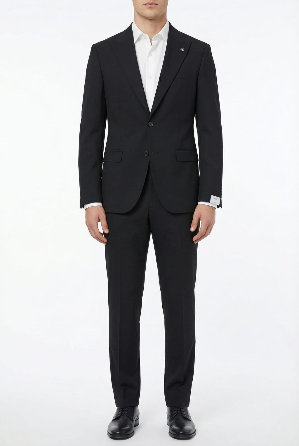 Abito slim misto viscosa stretch nero