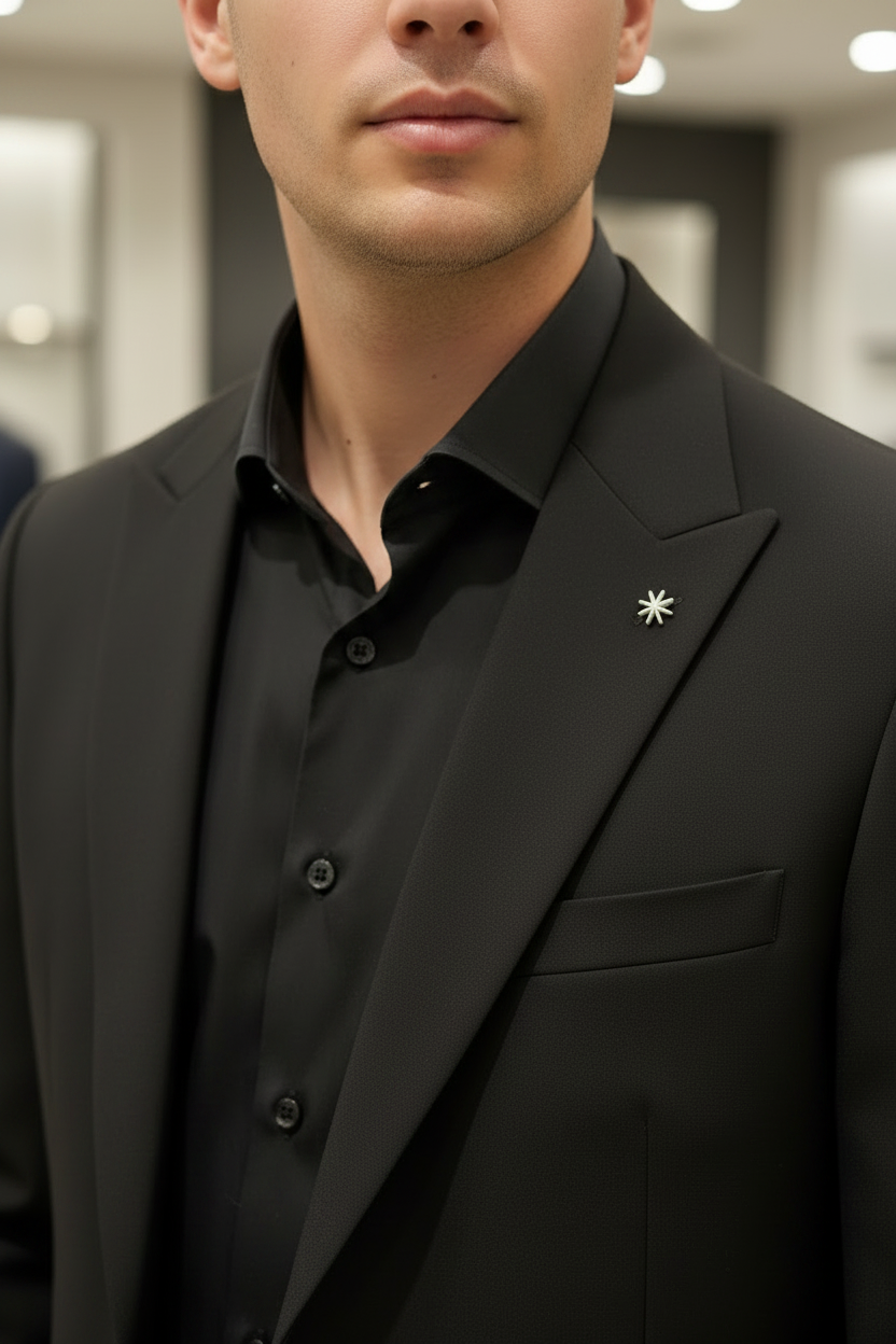 Abito Manuel Ritz Rever a Lancia Drop 8 nero