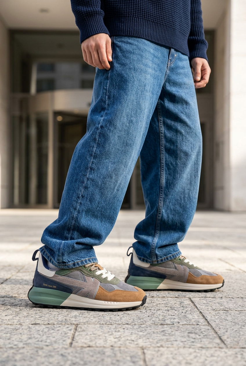 Sneakers Vancouver Multi Suede grigio medio