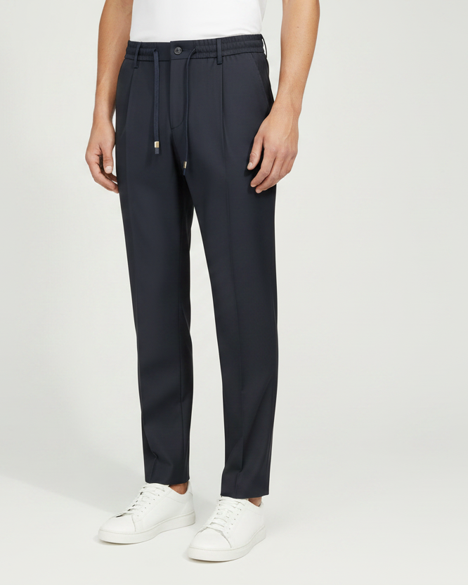 Pantalone con laccetti Daniele Alessandrini blu