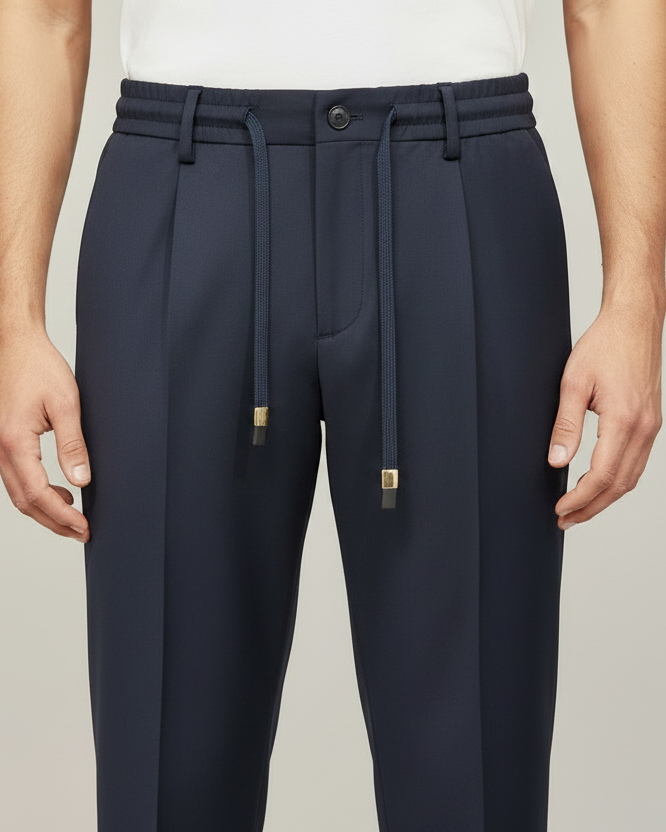 Pantalone con laccetti Daniele Alessandrini blu