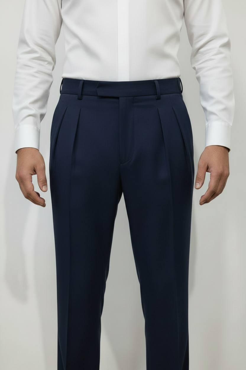 Abito con gilet blu