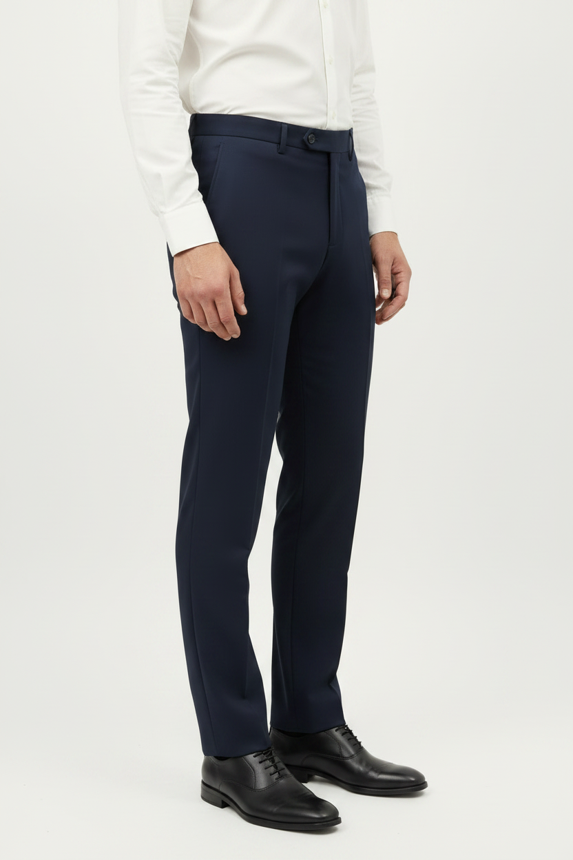 Abito slim misto viscosa strech blu