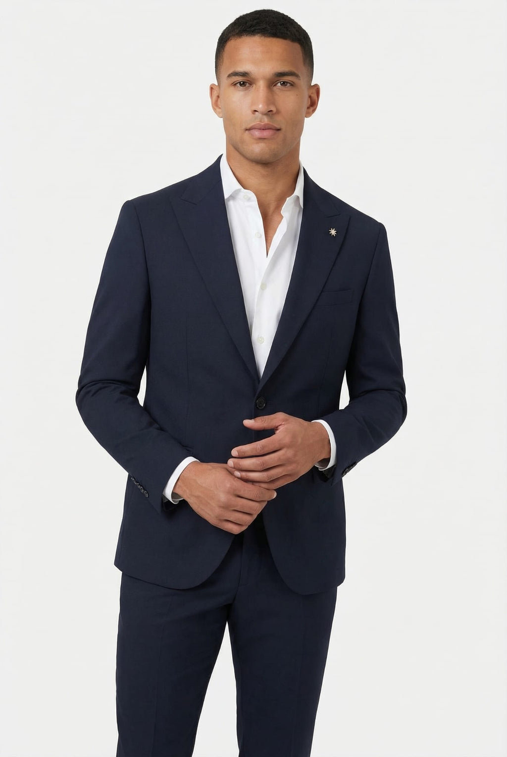 Abito slim misto viscosa stretch nero