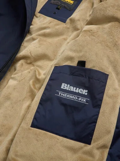 GIUBBETTO CON INTERNO IN ECO PELLICCIA DEVON blu