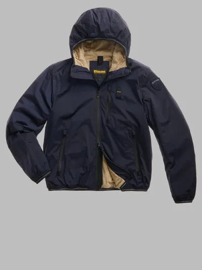 GIUBBETTO CON INTERNO IN ECO PELLICCIA DEVON blu