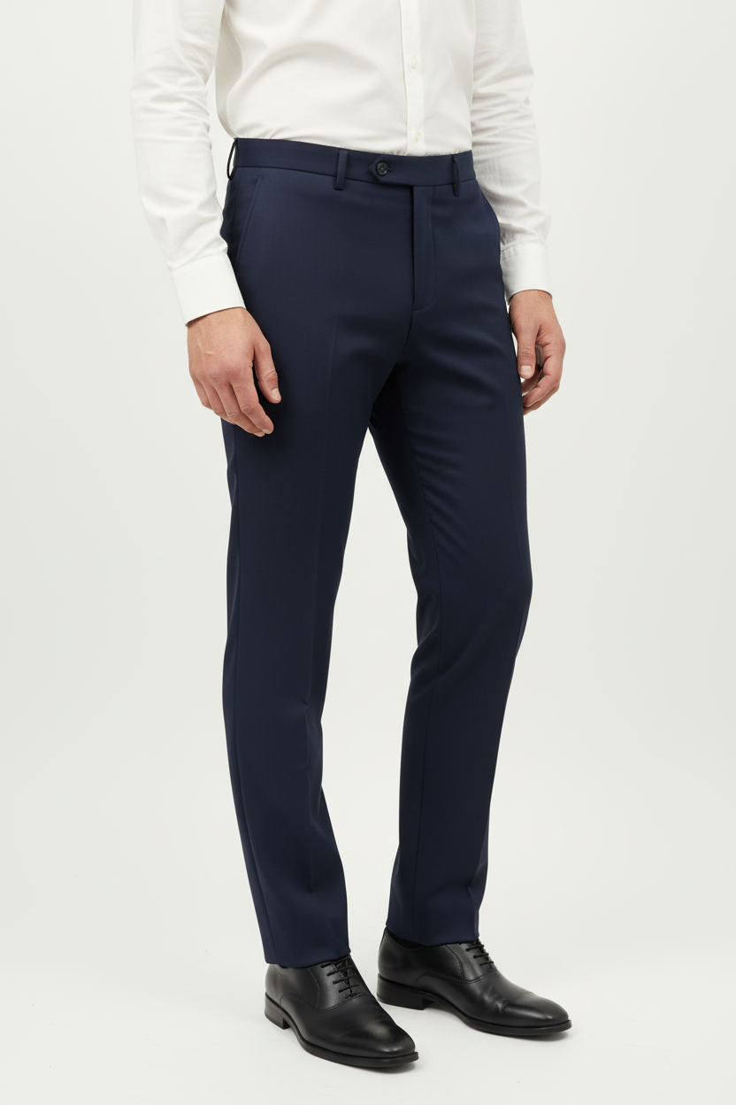 Abito slim misto viscosa strech blu