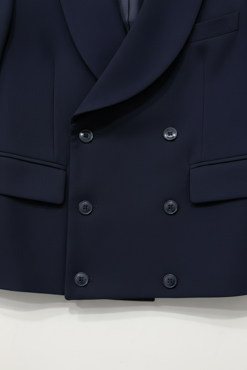 Abito con gilet blu