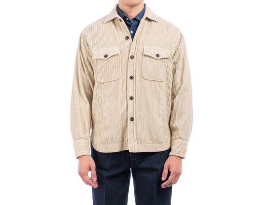 Overshirt velluto roccia beige