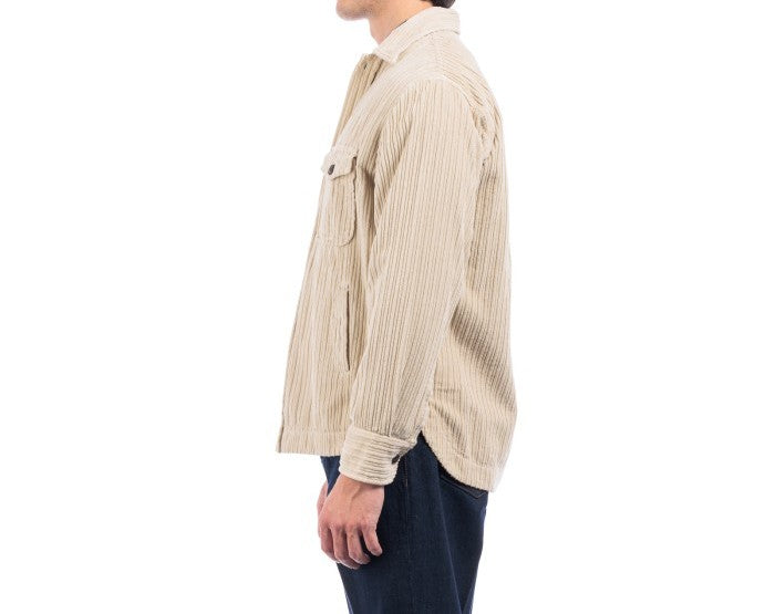 Overshirt velluto roccia beige