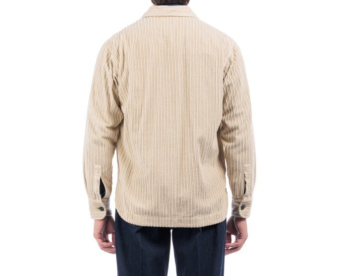 Overshirt velluto roccia beige