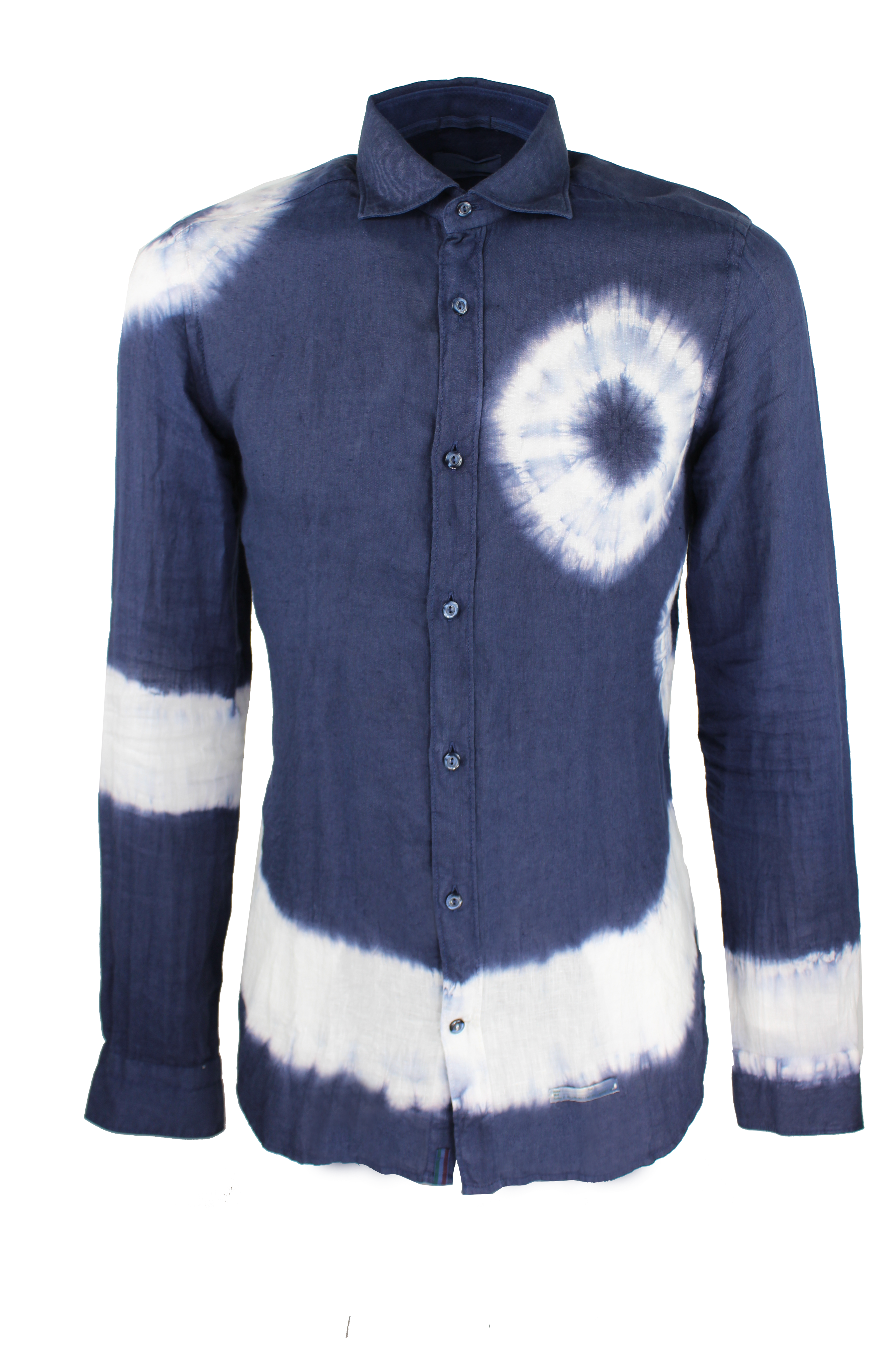 Camicia Lino Effetto Tie Dye Tintoria Mattei