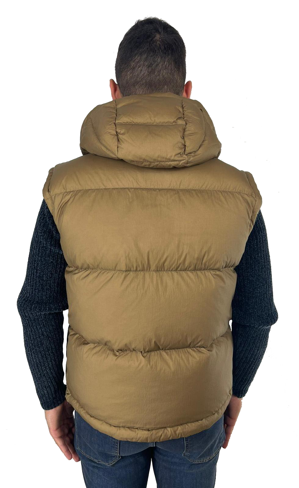 Giubbotto imbottito vera piuma con cappuccio