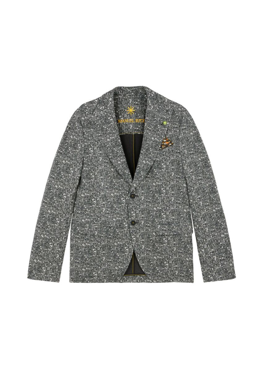 Giacca slim fit microfantasia stampata su felpa