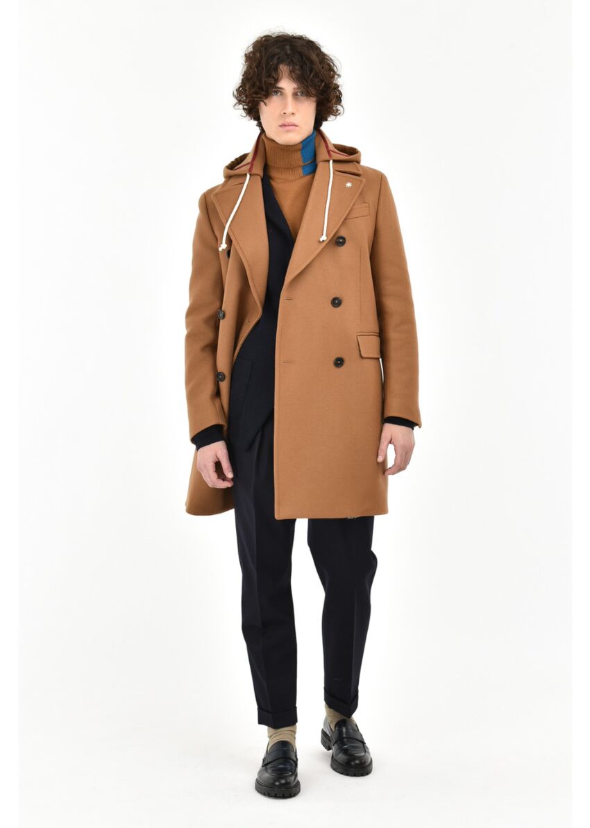 Cappotto doppiopetto panno misto lana