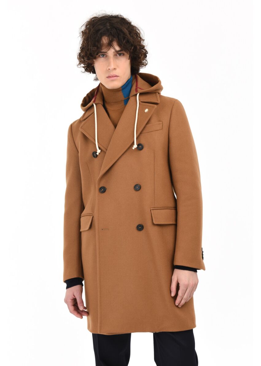 Cappotto doppiopetto panno misto lana