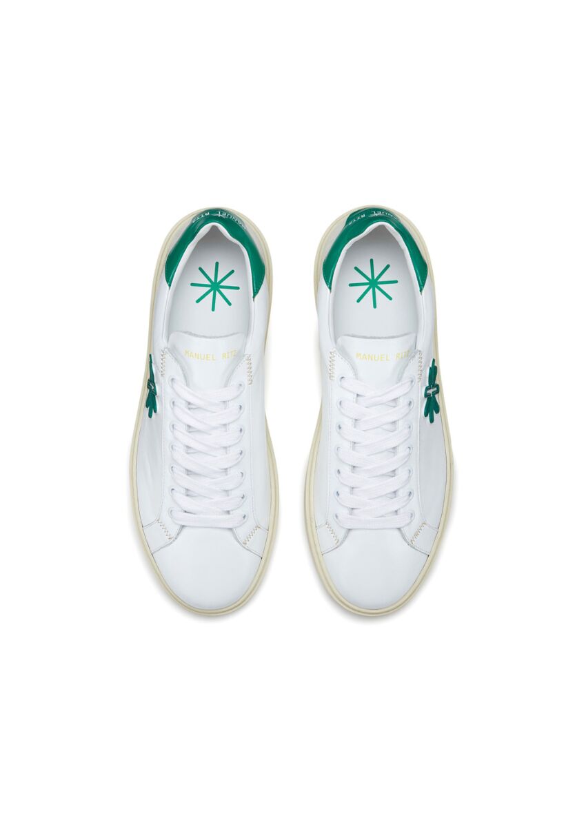 Sneakers pelle con logo