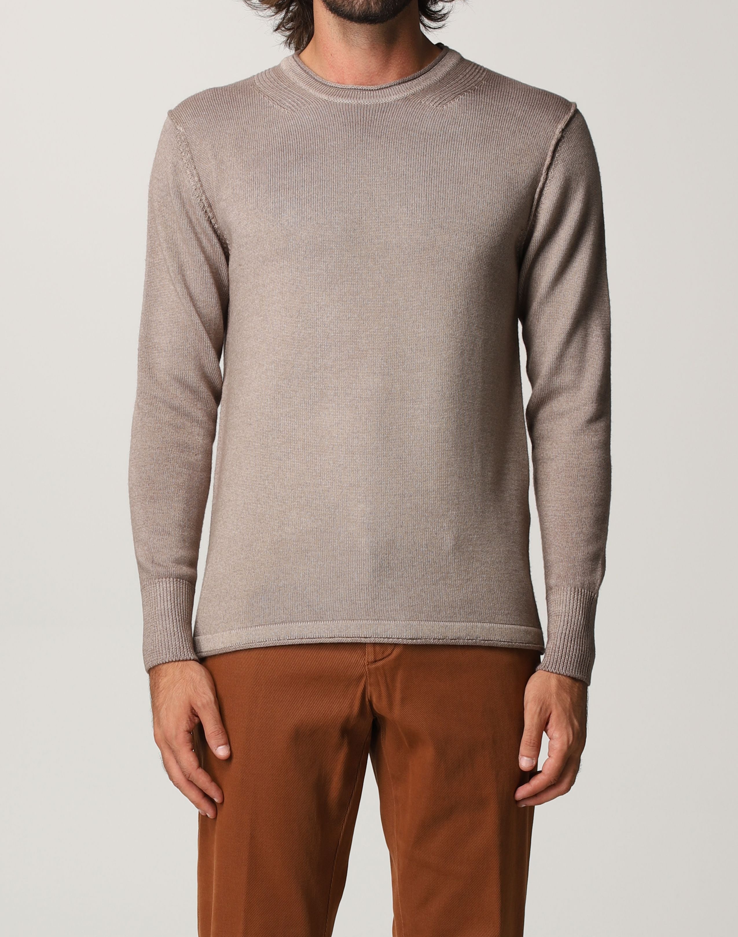 Girocollo lana rasata