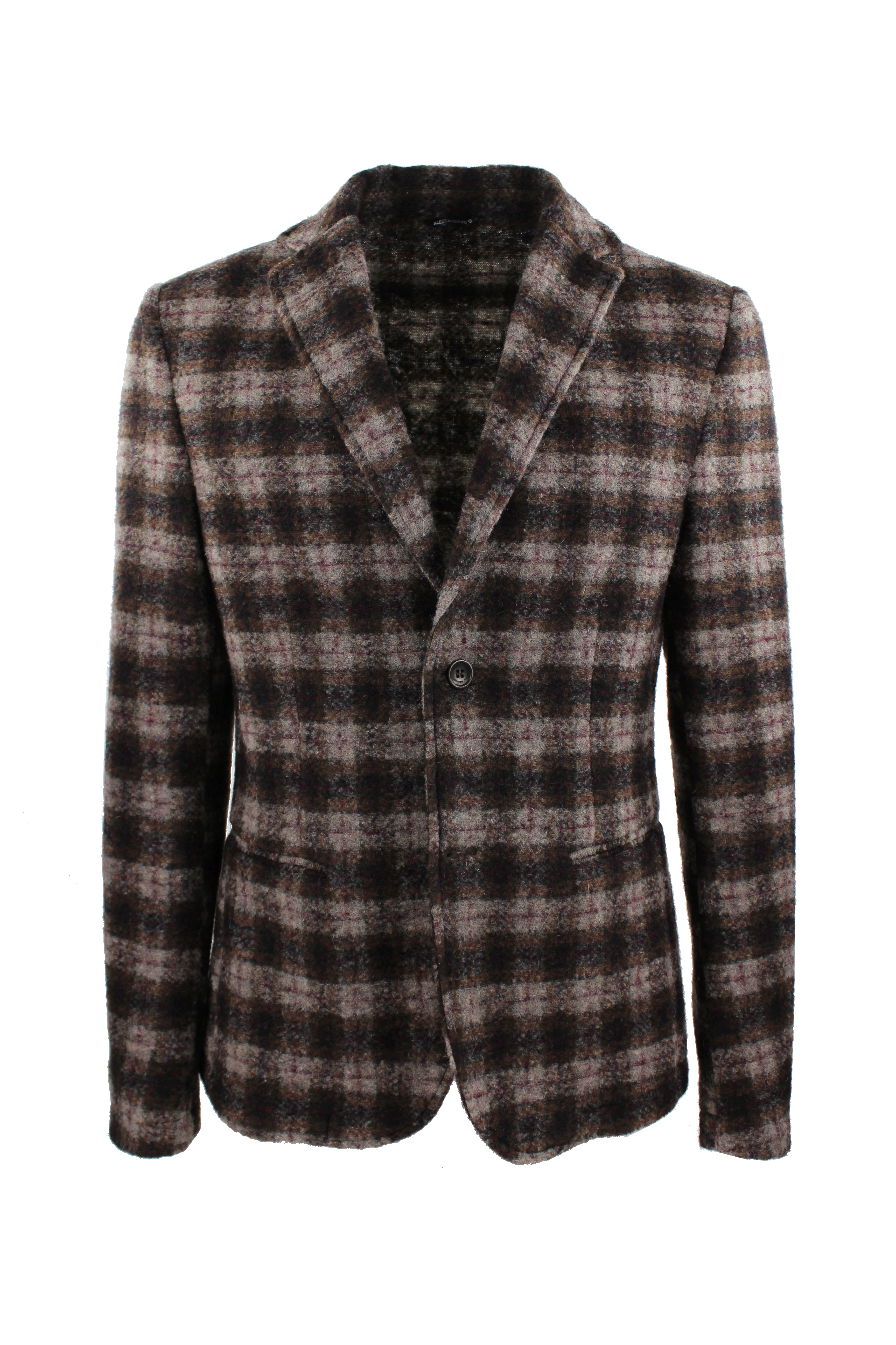Giacca lana quadri