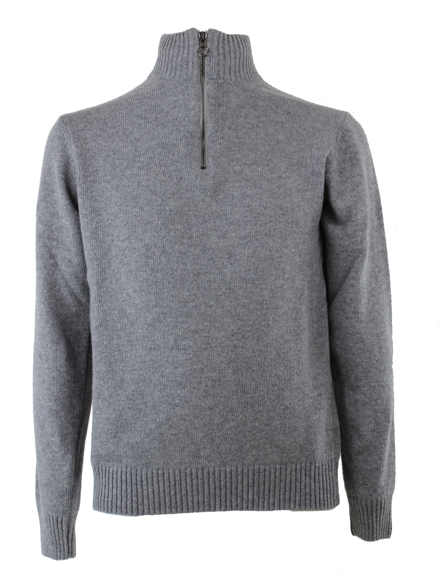 Zip-up turtleneck sweater