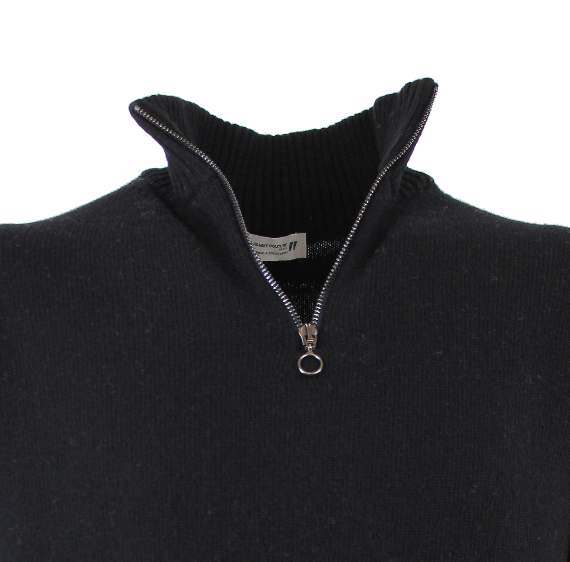 Zip-up turtleneck sweater