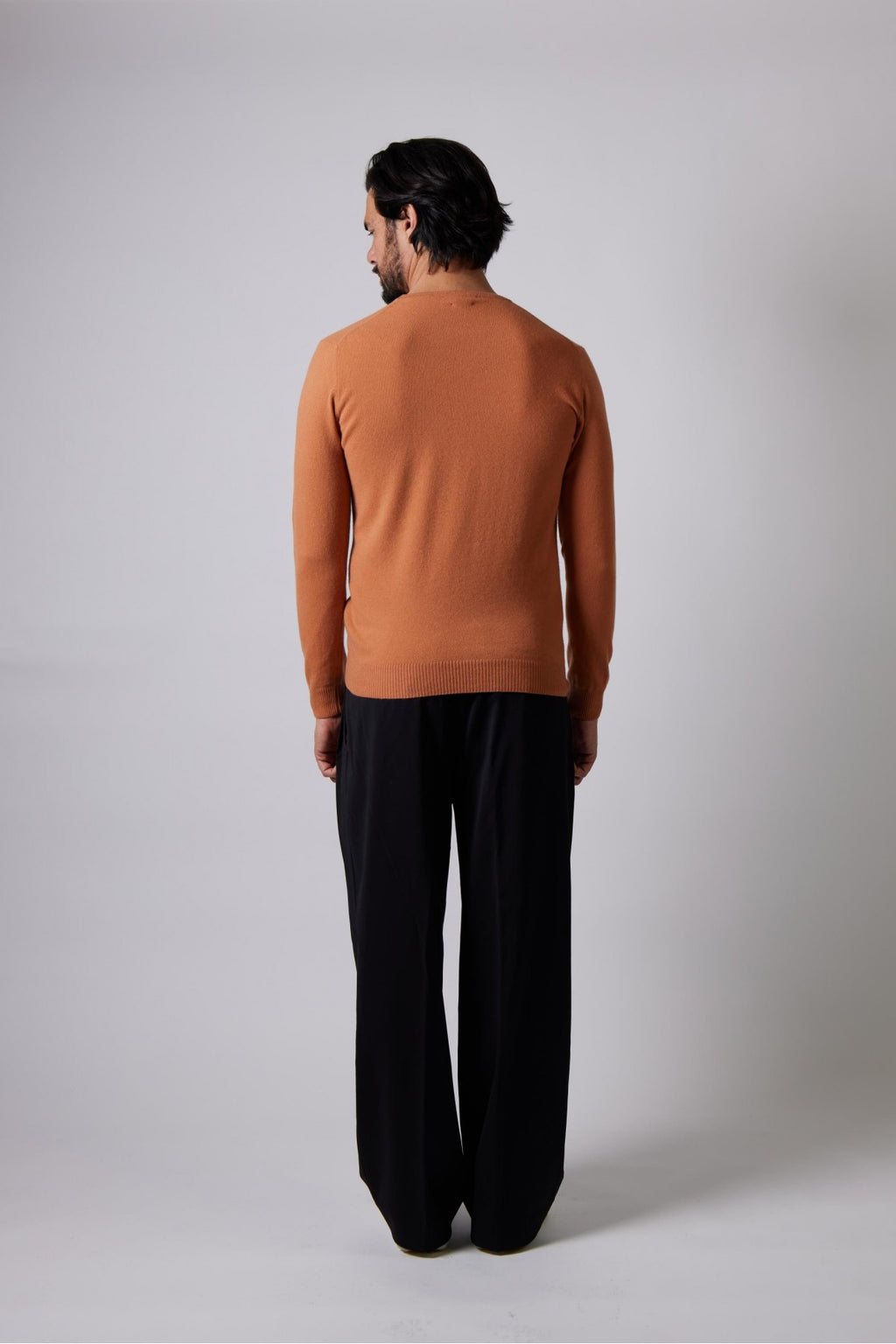 Merino cashmere shaved crew neck